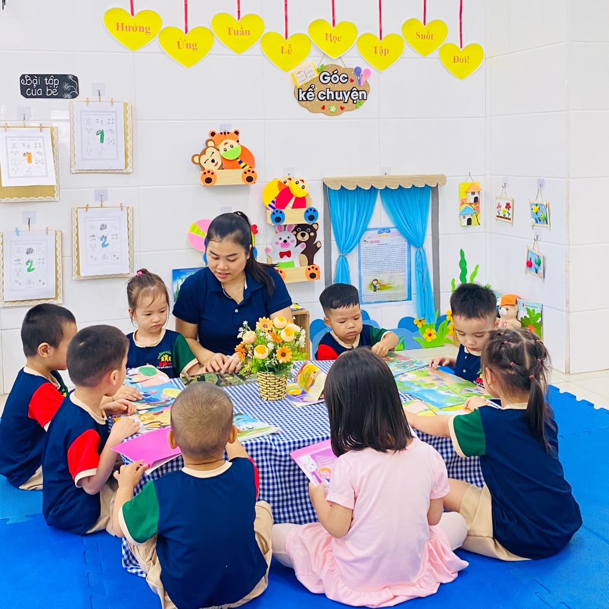 CÁC BÉ HƯỞNG ỨNG TUẦN LỄ HỌC TẬP SUỐT ĐỜI: BÉ ĐỌC SÁCH, XEM SÁCH, XẾP SÁCH, KỂ CHUYỆN, MÚA RỐI.......