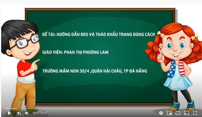 HOẠT ĐỘNG : Đeo khẩu trang và tháo khẩu trang đúng cách