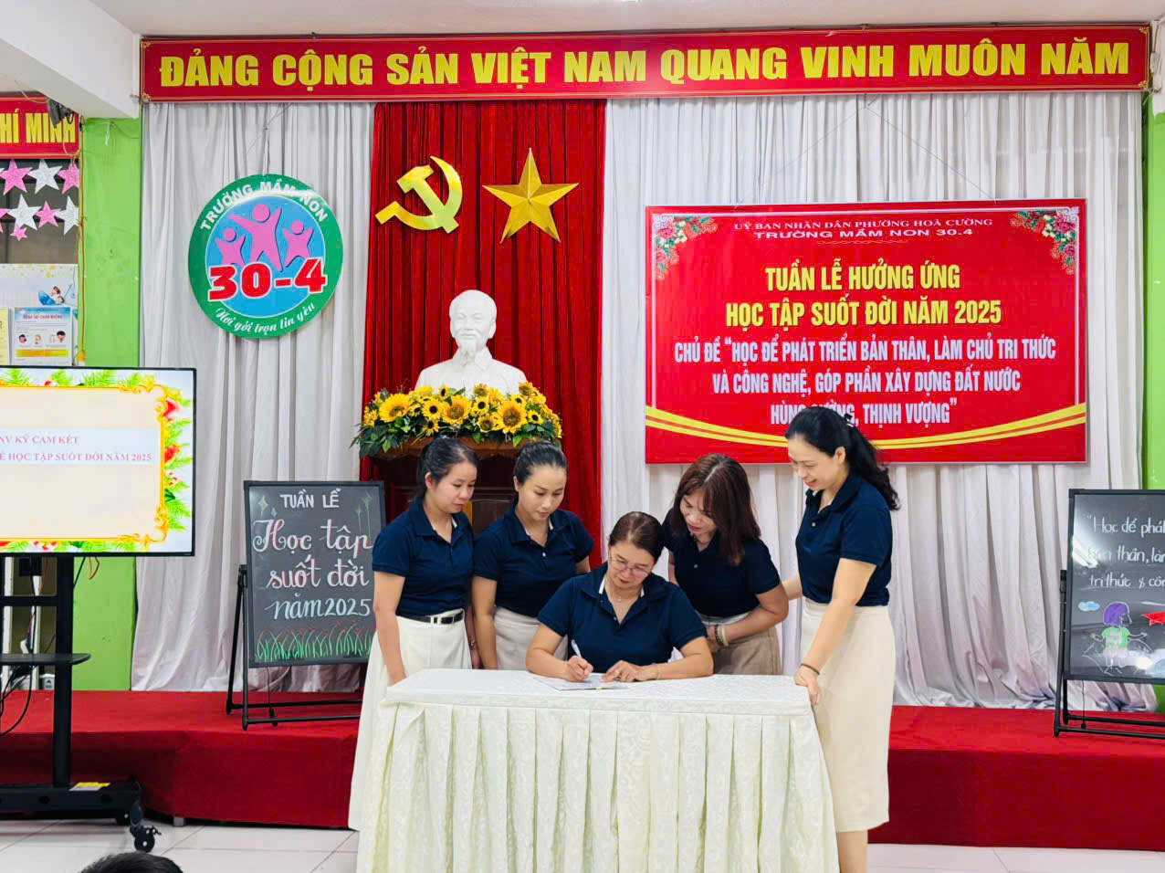 TRƯỜNG MN 30/4 TỔ CHỨC TUẦN LỄ HƯỞNG ỨNG HỌC TẬP SUỐT ĐỜI NĂM 2025