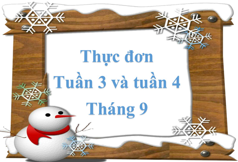 THỰC ĐƠN DÀNH CHO BÉ YÊU